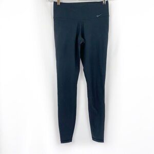 Nike Dri-FIT Black Athletic Leggings Red Zip